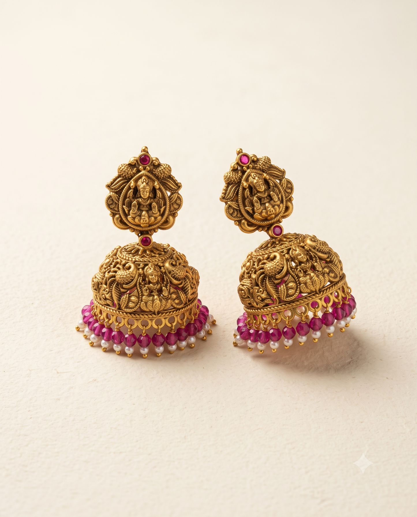 Lakshmi Golden Jhumkas