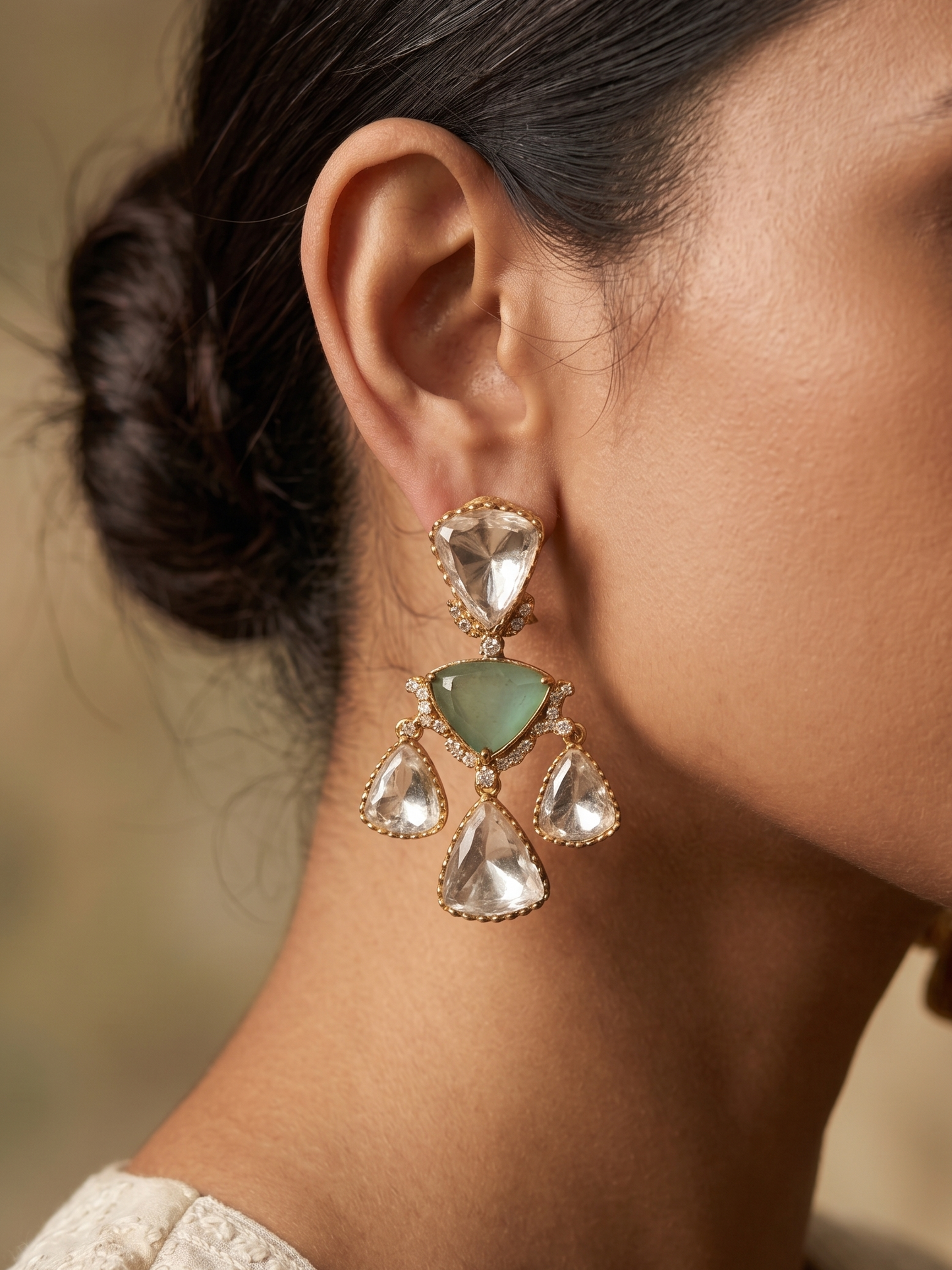 Jade Polki Earrings