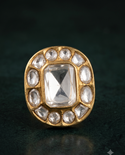 Classic Polki Halo Ring