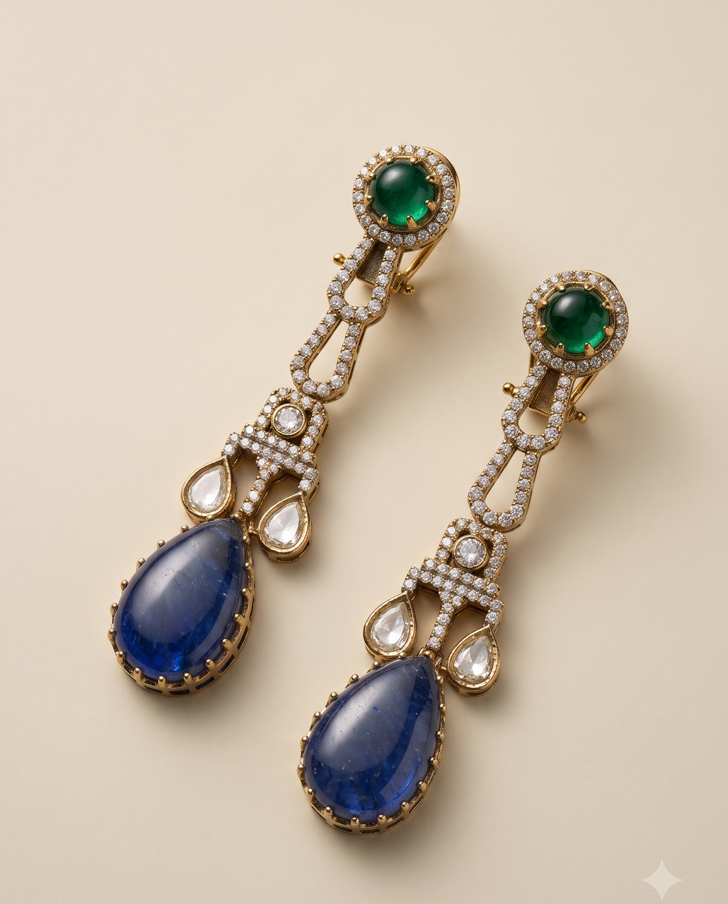 Azure Vibrant Bold Danglers