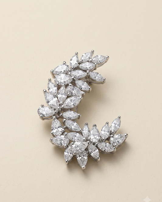 Pure Silver Crest Brooch