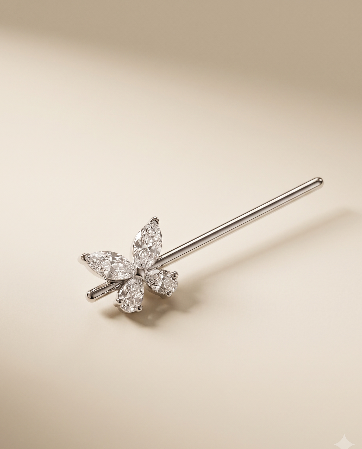 Pure Silver Butterfly Whisper Brooch