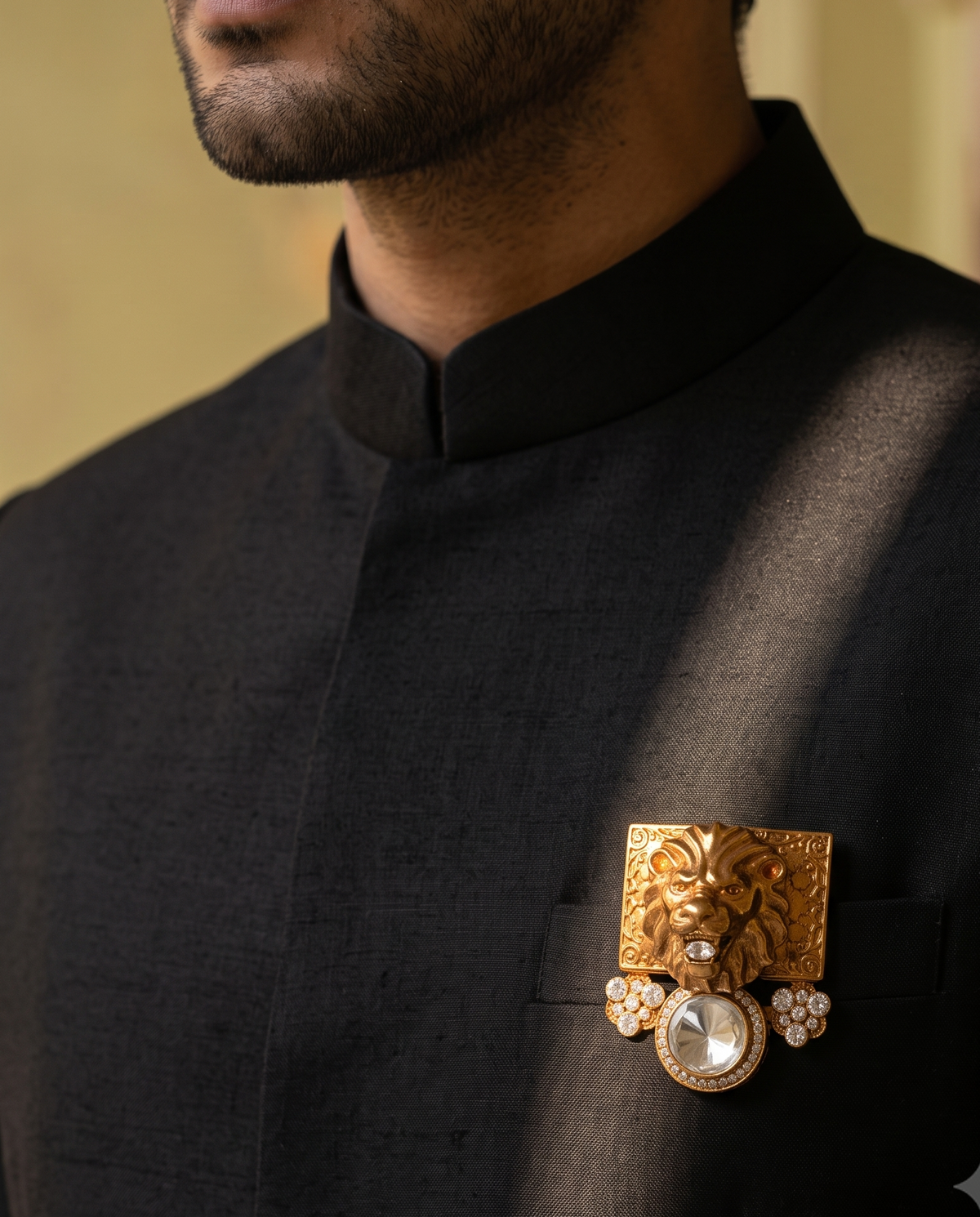 Golden Crest Brooch