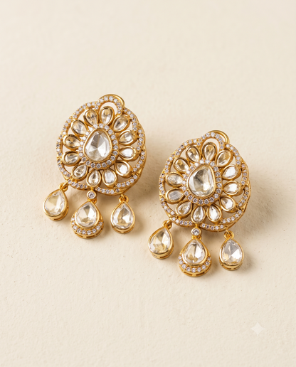 Golden Polki Motif Hasli Set