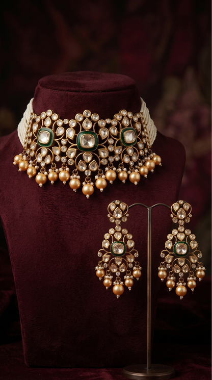 Meenakari Polki Choker Set