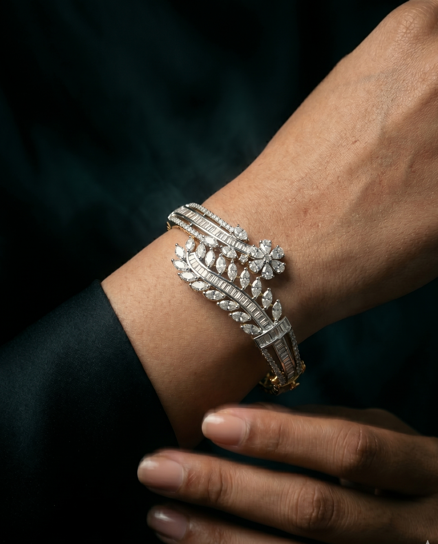 Pure Silver Floral Grace Bracelet