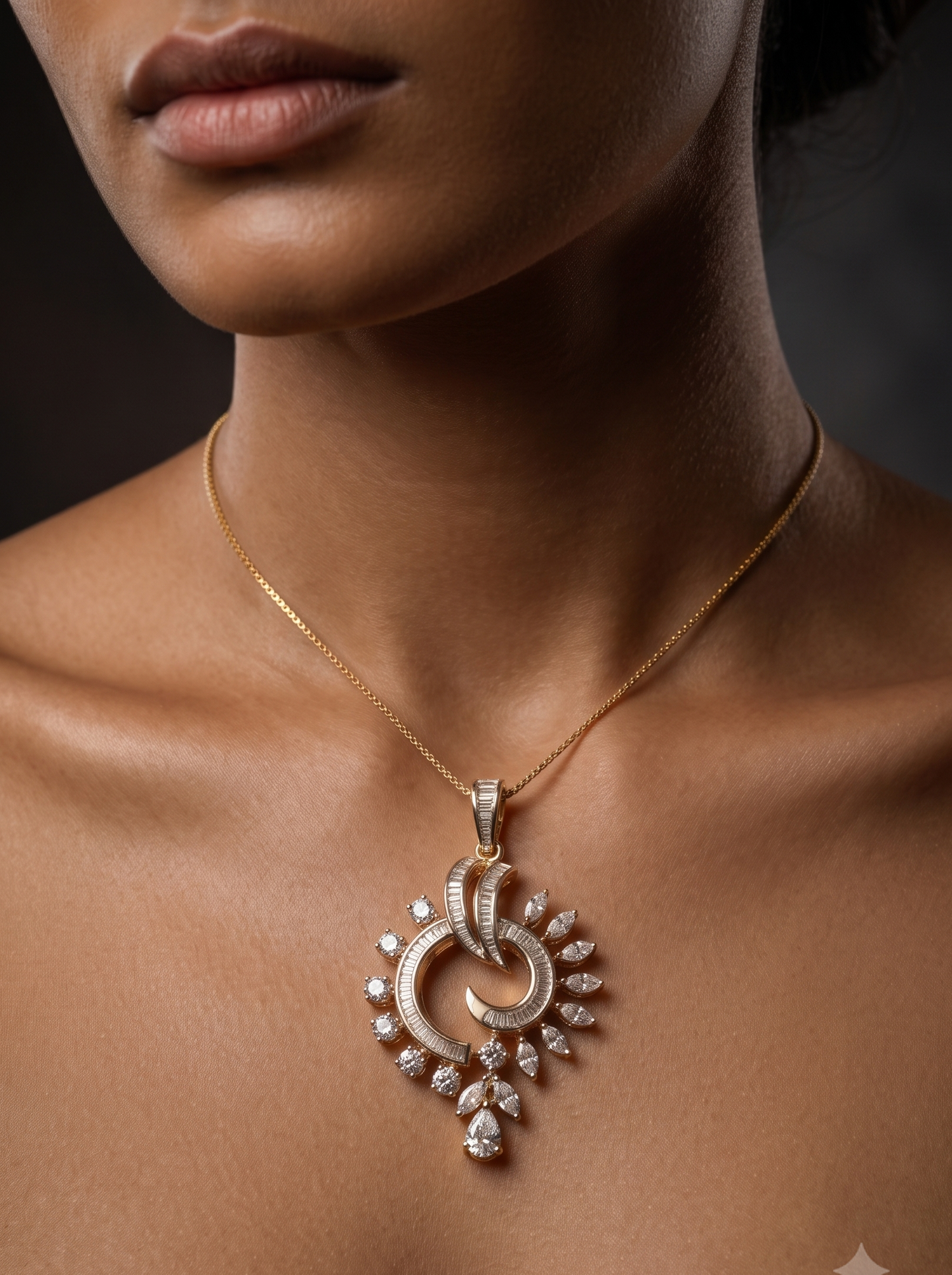 Pure Silver Aurelia Chain Pendant