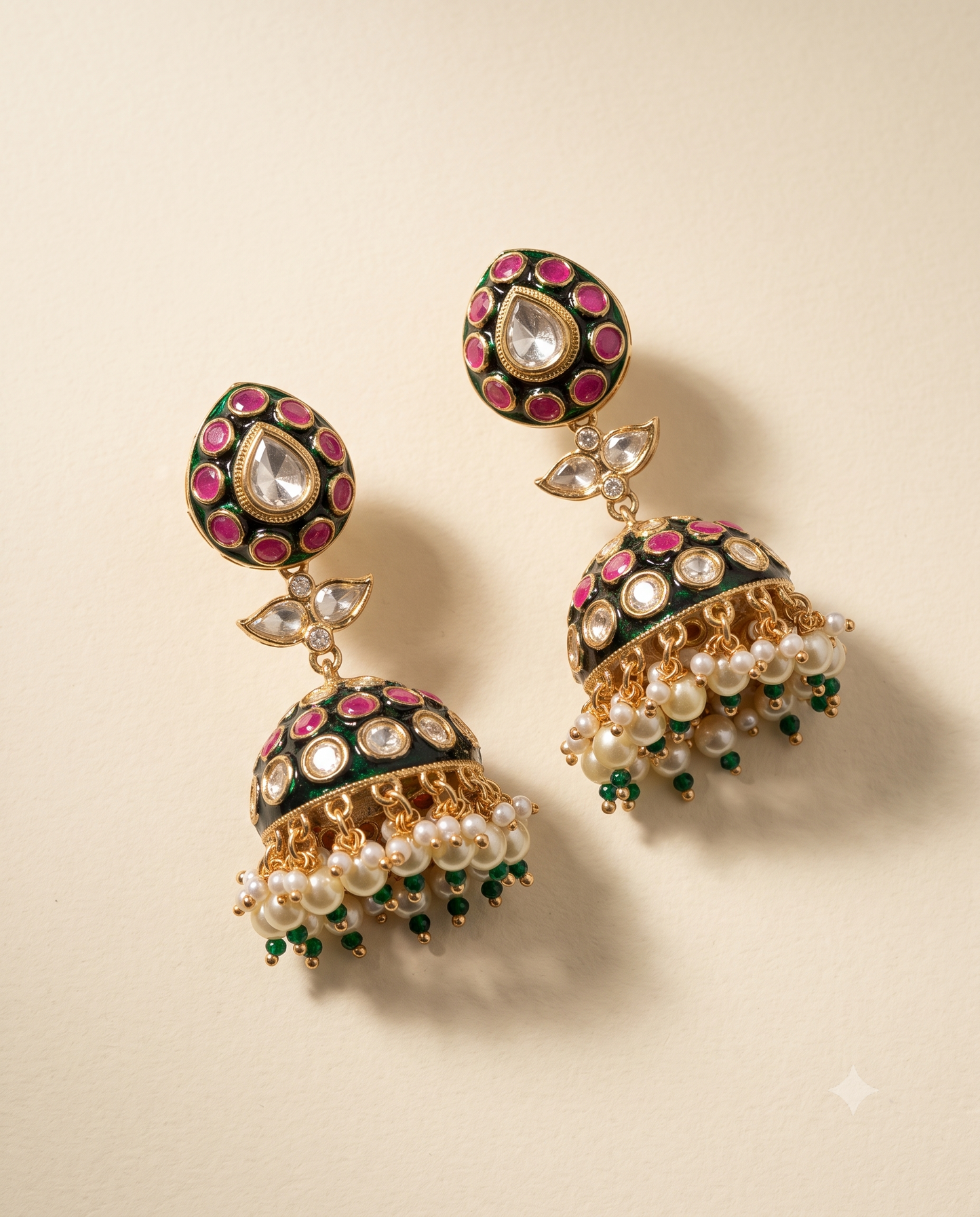 Royal Meenkari Jhumkas