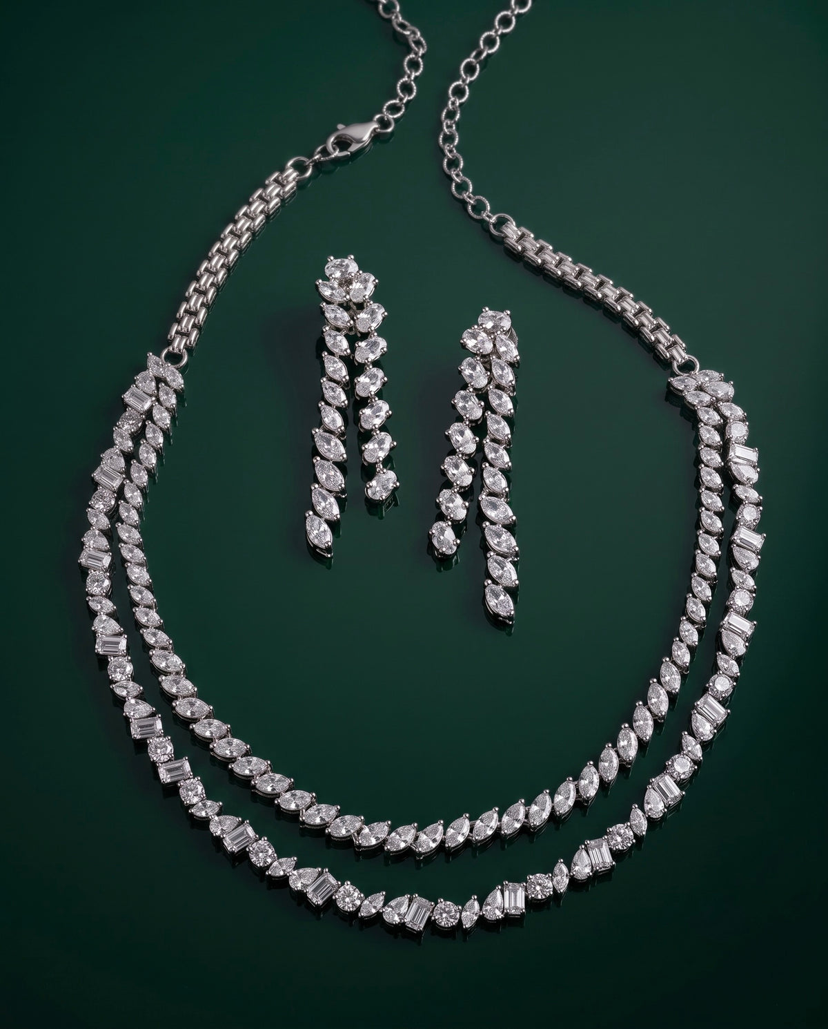 Double Duet Multistone Necklace Set