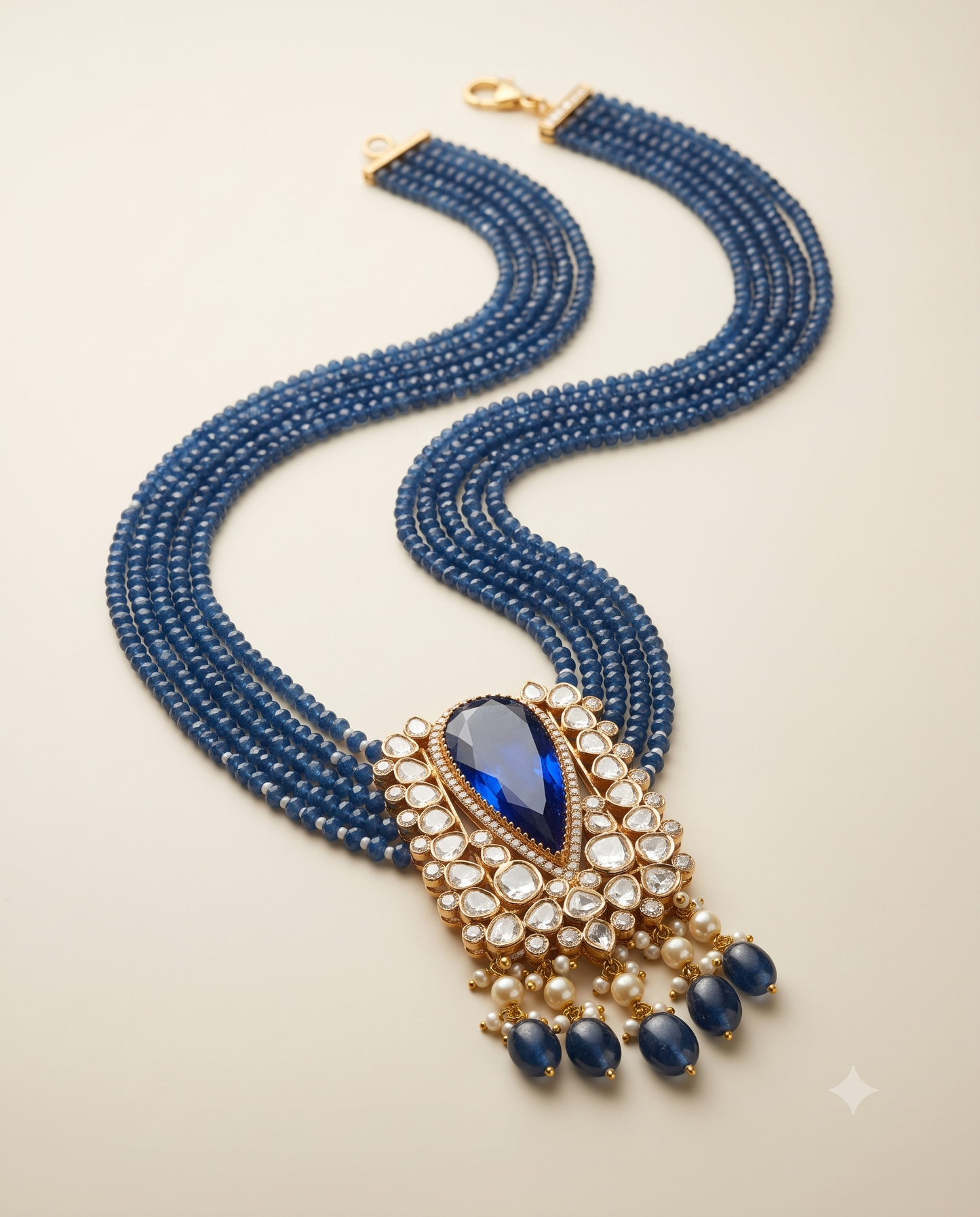 Sapphire Polki Necklace