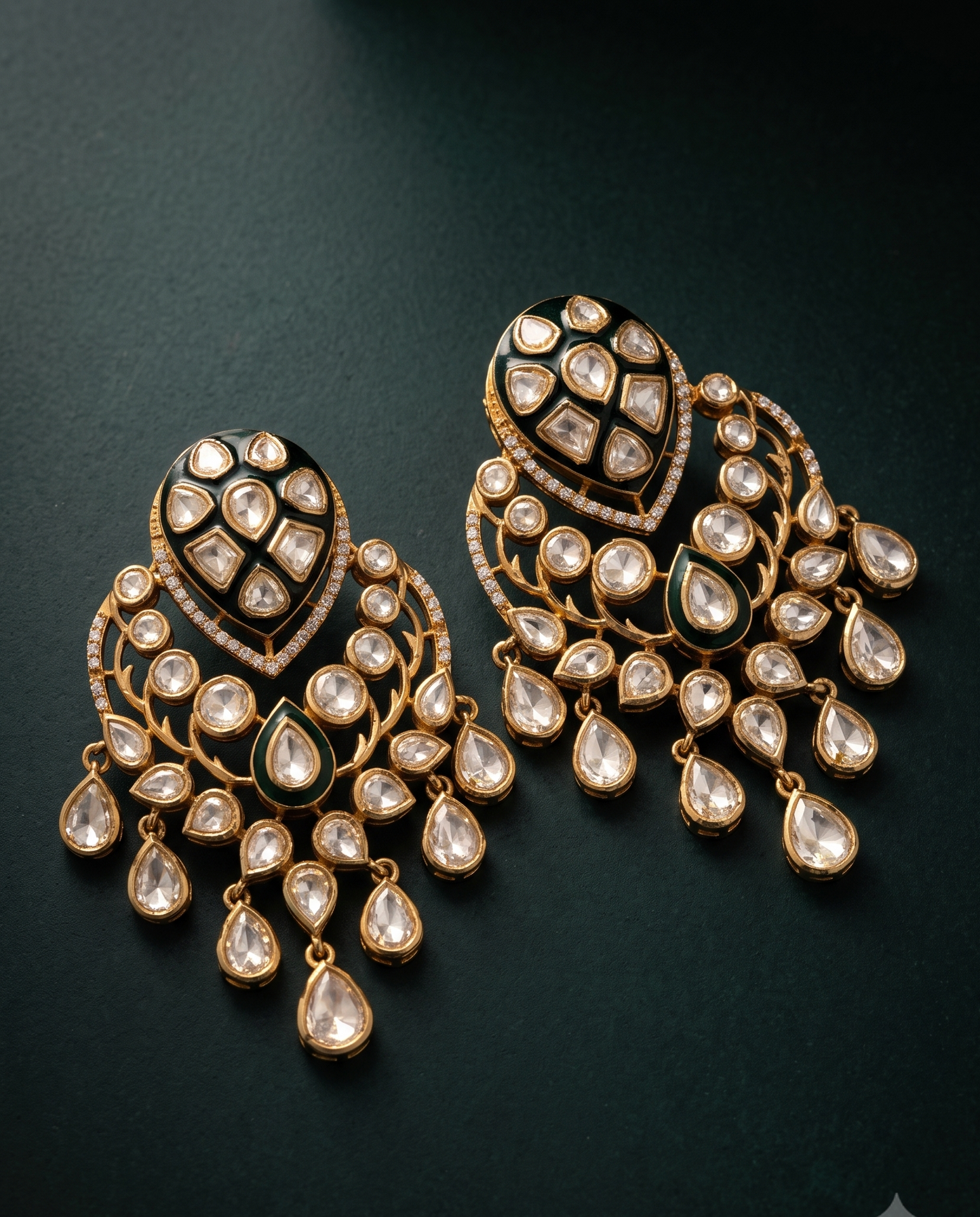 Grandeur Meenakari Jhumkas
