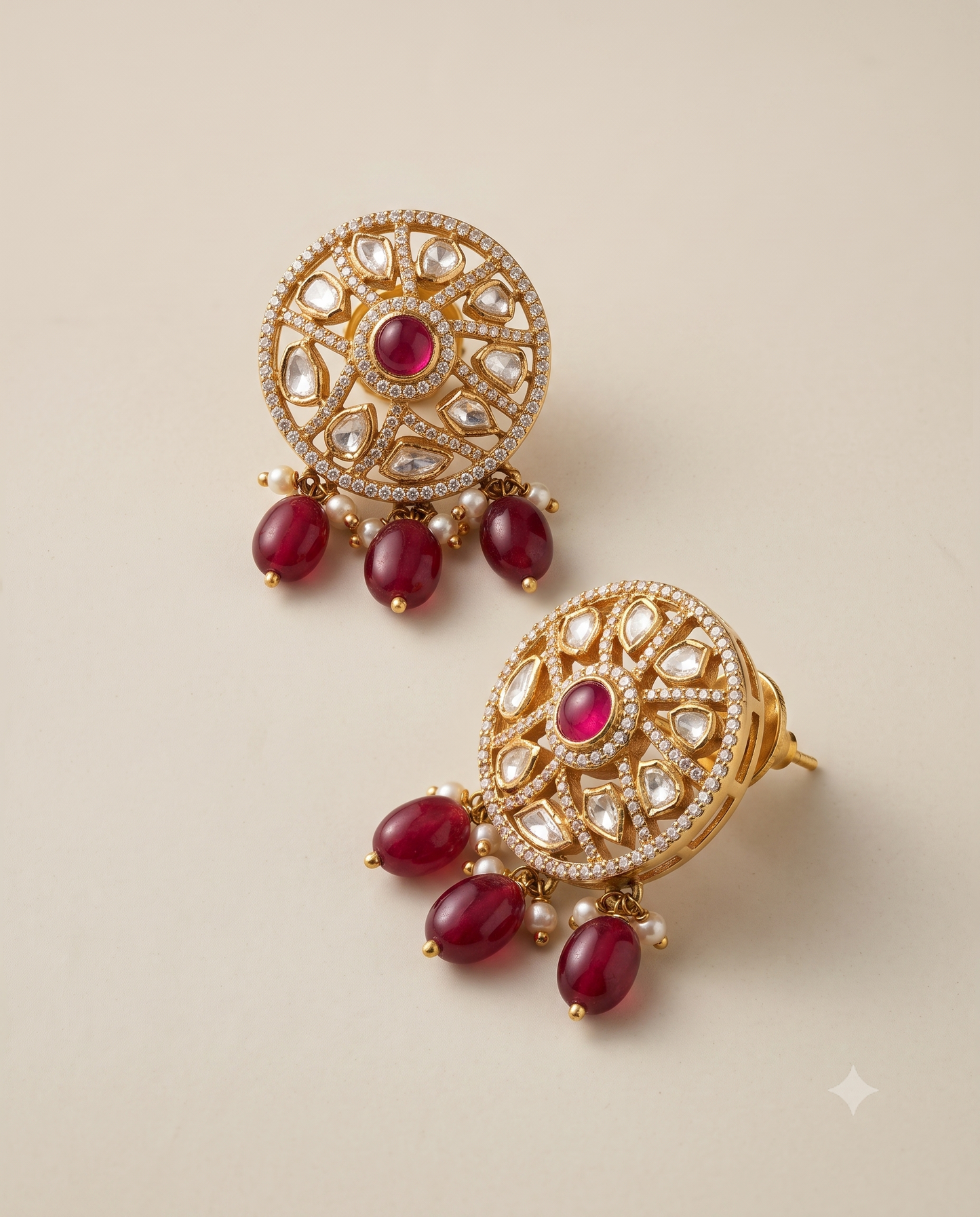 Royal Ruby Polki Neckace Set