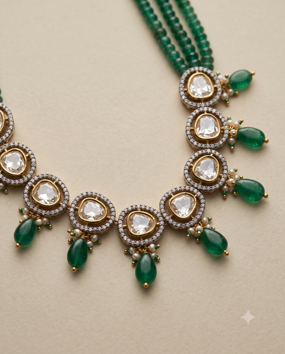 Emerald Polki Necklace