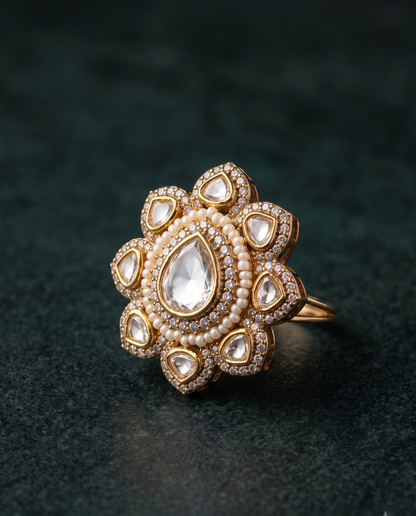 Sunburst Polki Ring