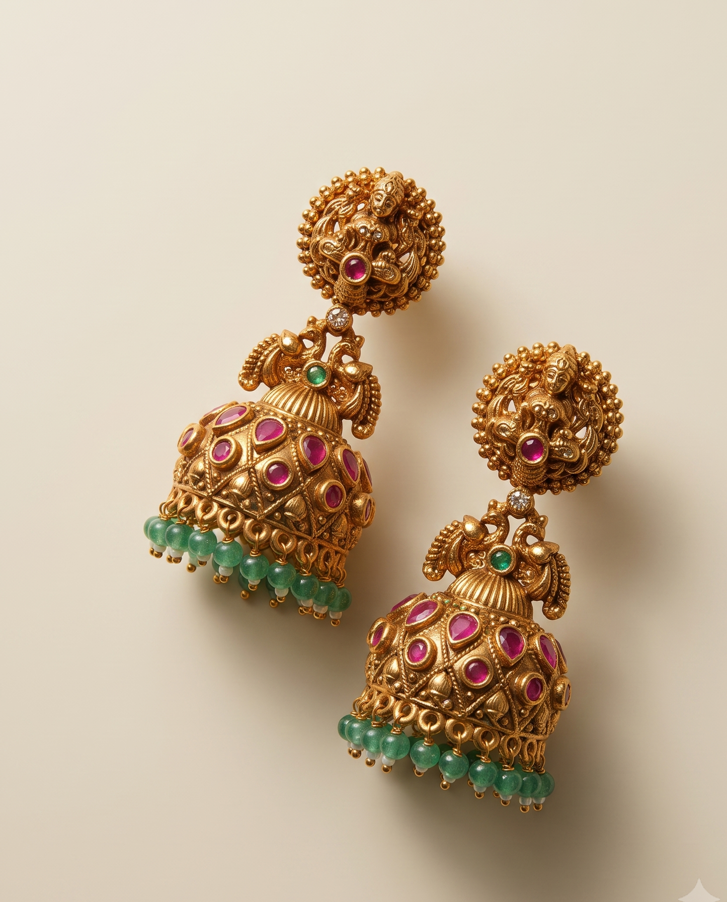 Divine Golden Jhumkas