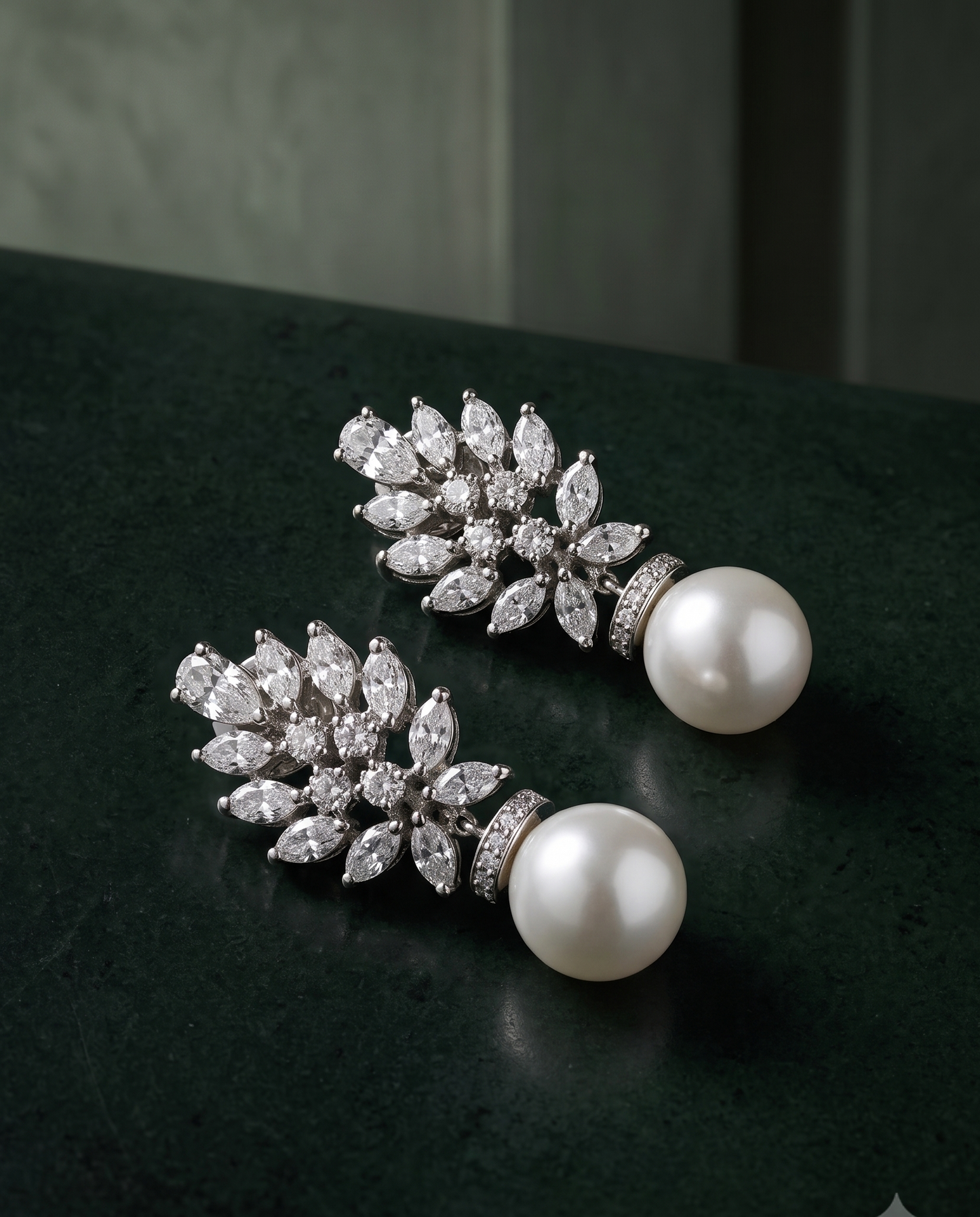 Marquise Pearl Studs