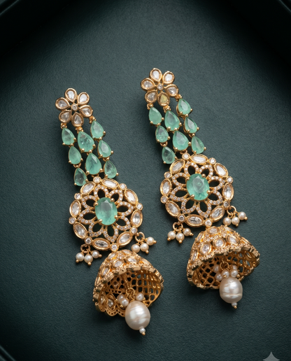 Mint Polki Danglers