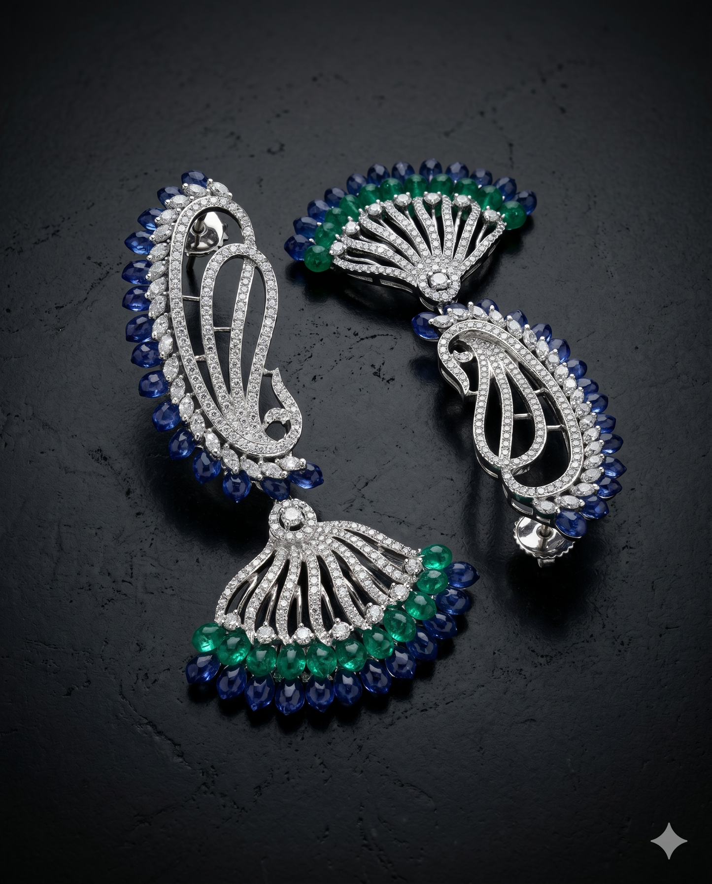 Vibrant Midnight Long Earrings