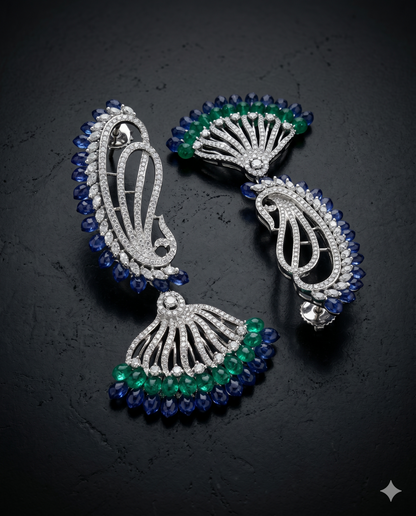 Vibrant Midnight Long Earrings