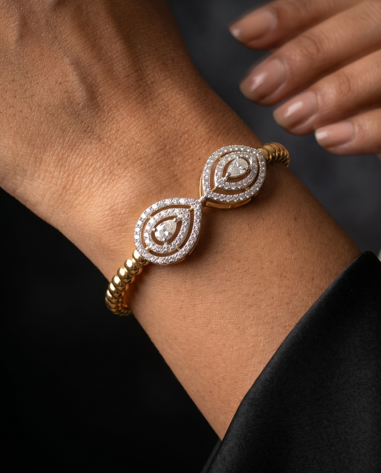 Pure Silve Duo Teardop Bracelet