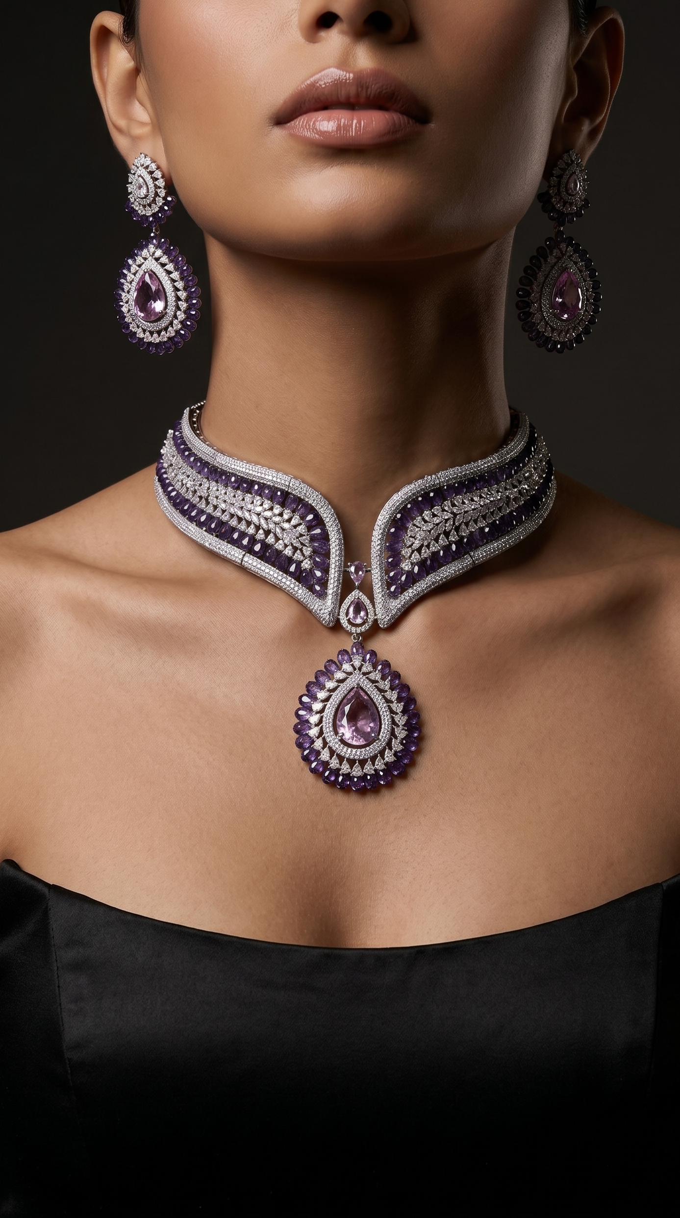 Violet Nocture Necklace Set