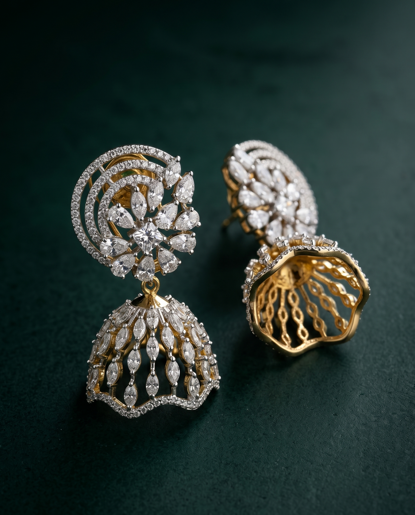 Pure Silver Celestial Dome Earrings