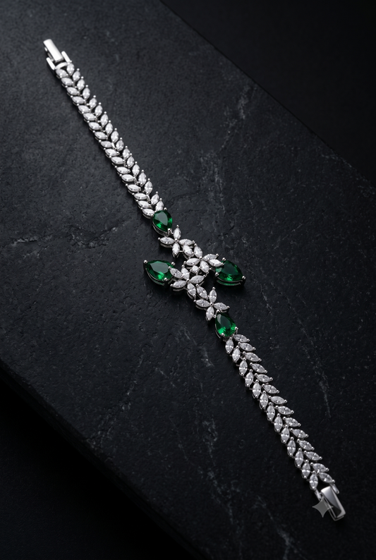 Elegant Emerald Bracelet