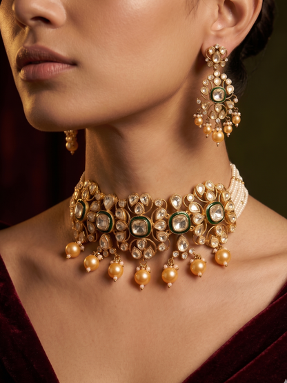 Meenakari Polki Choker Set