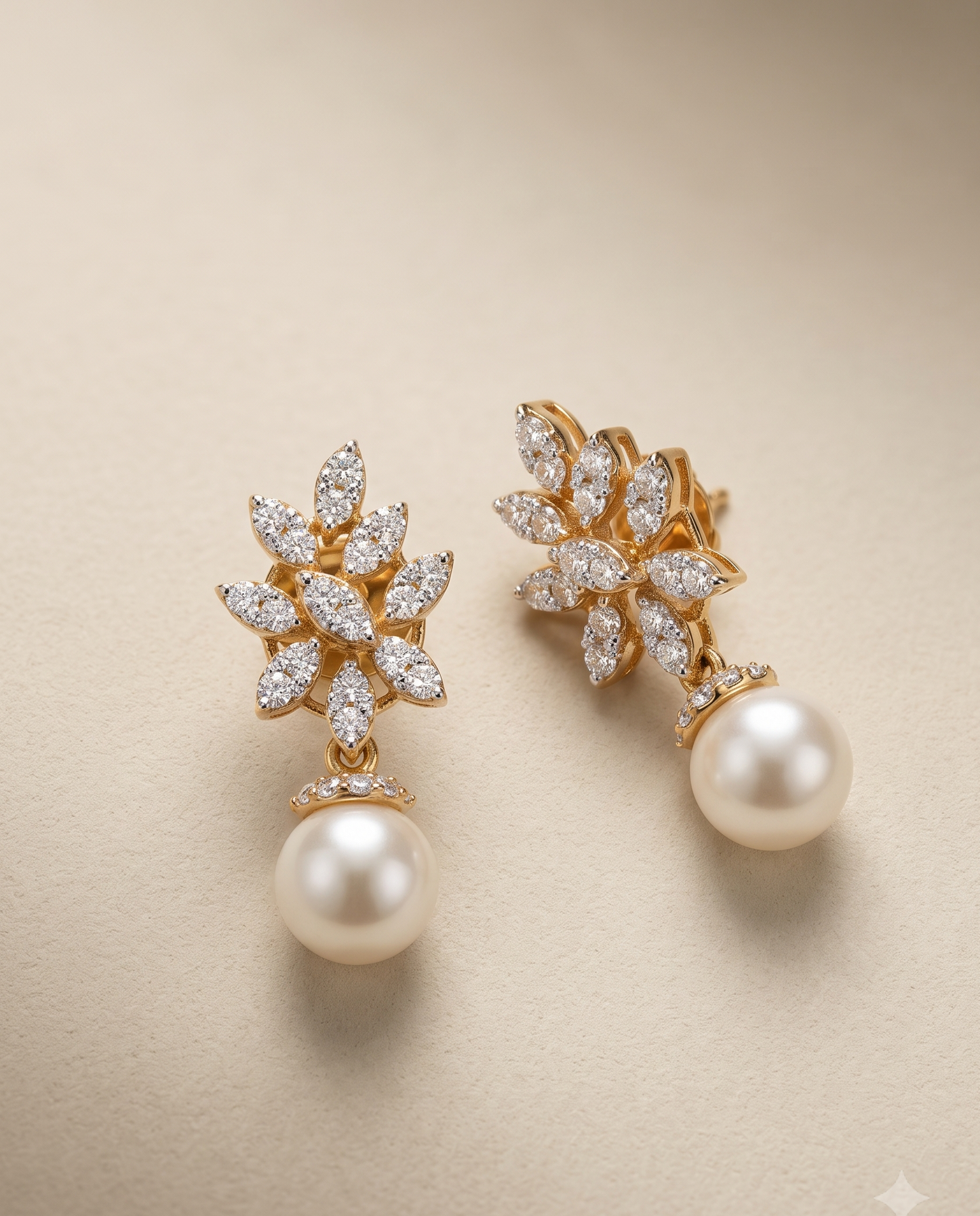 Golden Pearl Celeste Studs