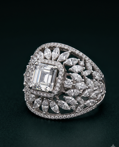 Pure Silver Celeste Cokctail Ring