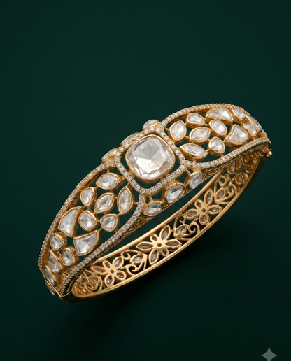 Polki Melange Kada Bracelet
