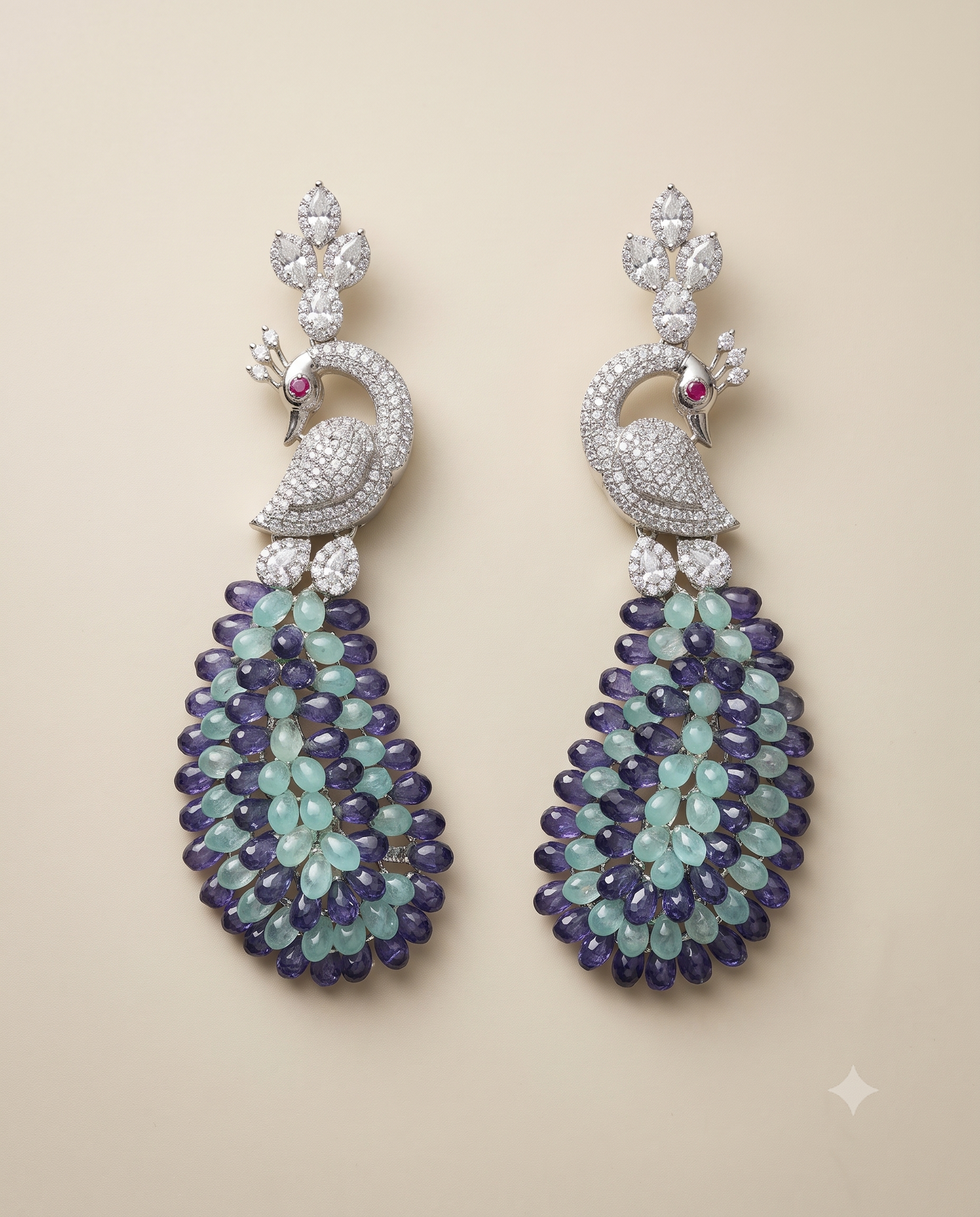 Purple Mayur Earrings