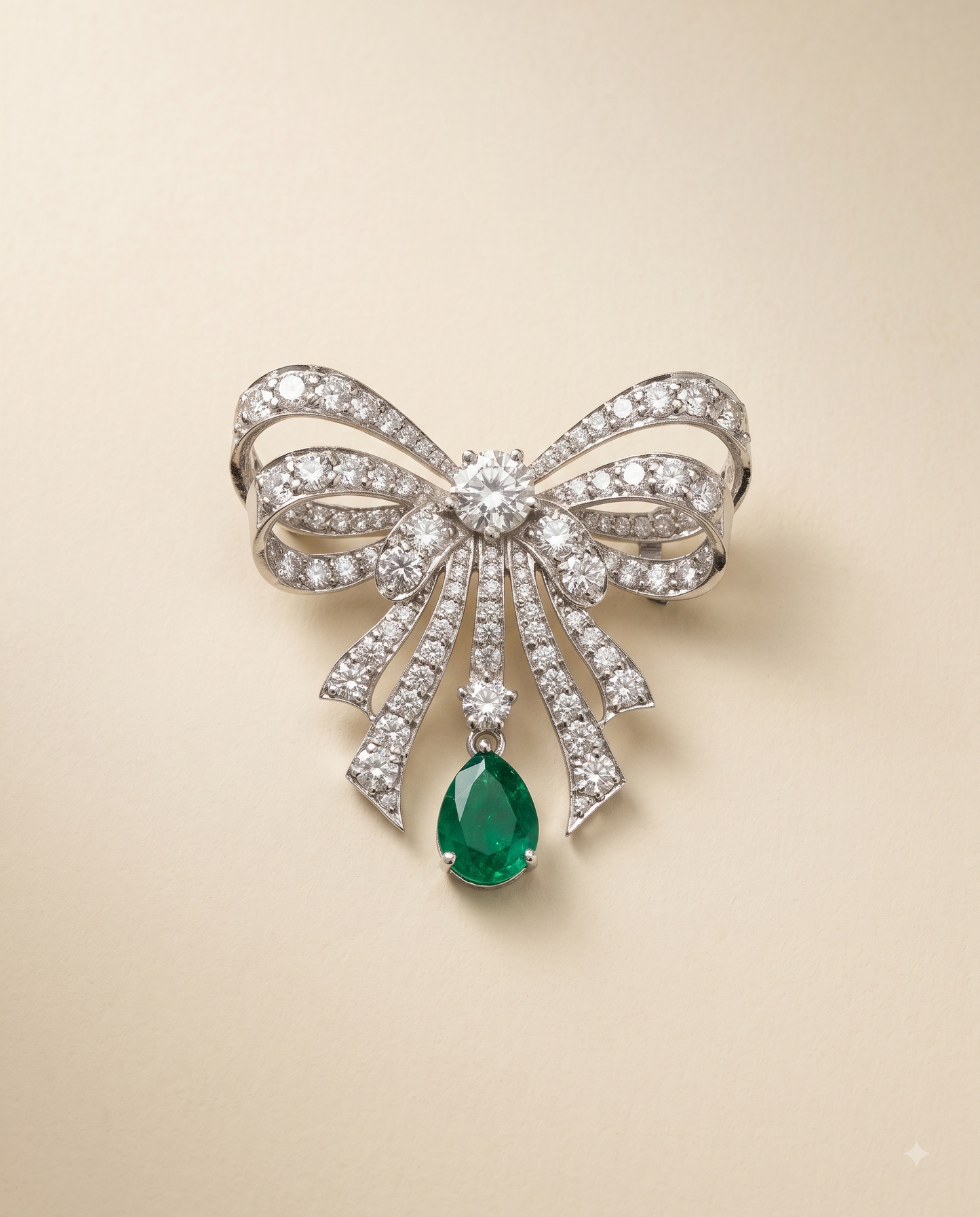 Pure Silver Eternal Bow Brooch