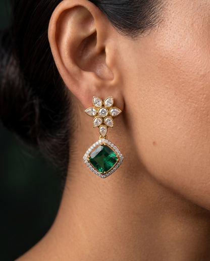 Pure Silver Moissaniite Regal Drops