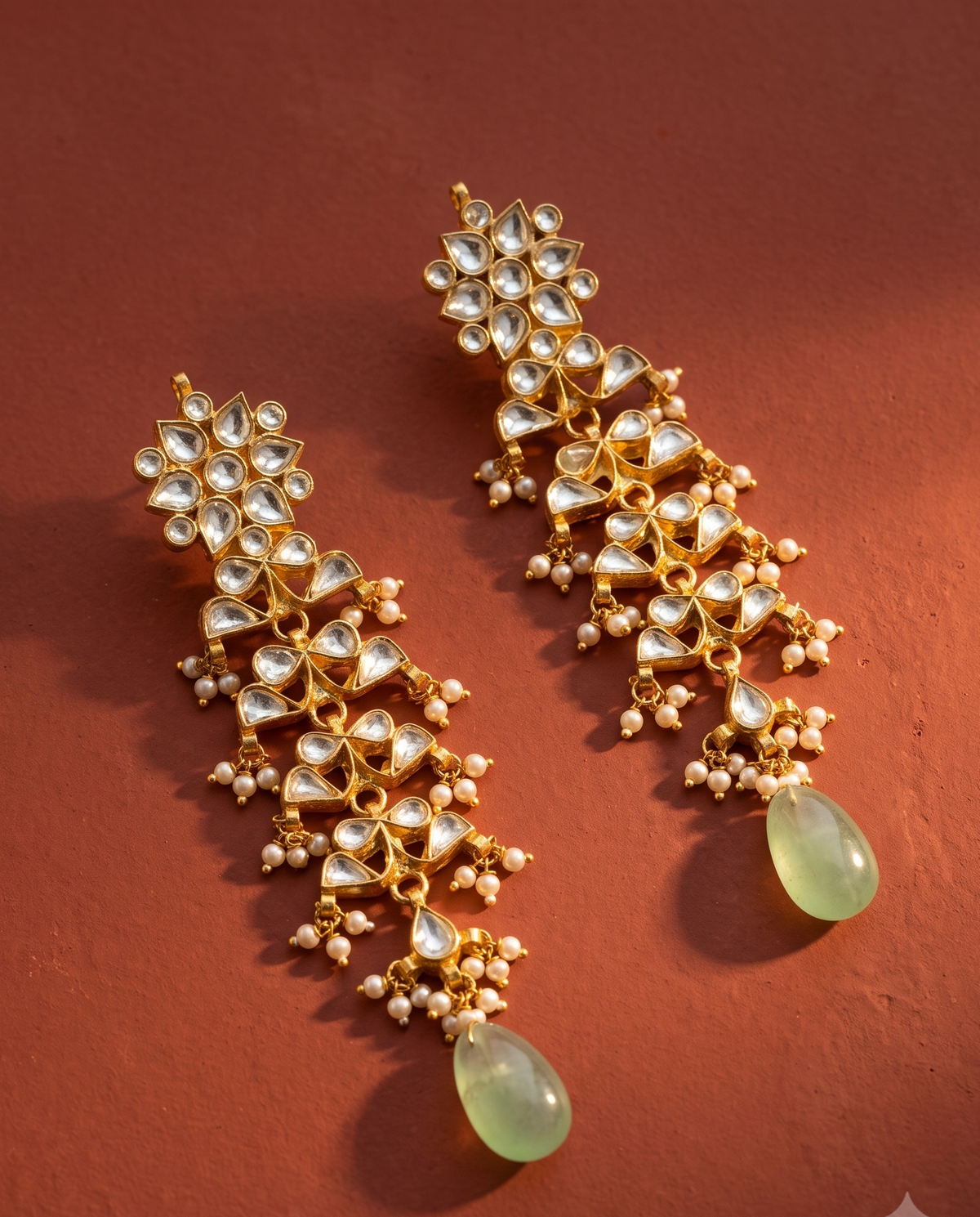 Long Kundan Danglers
