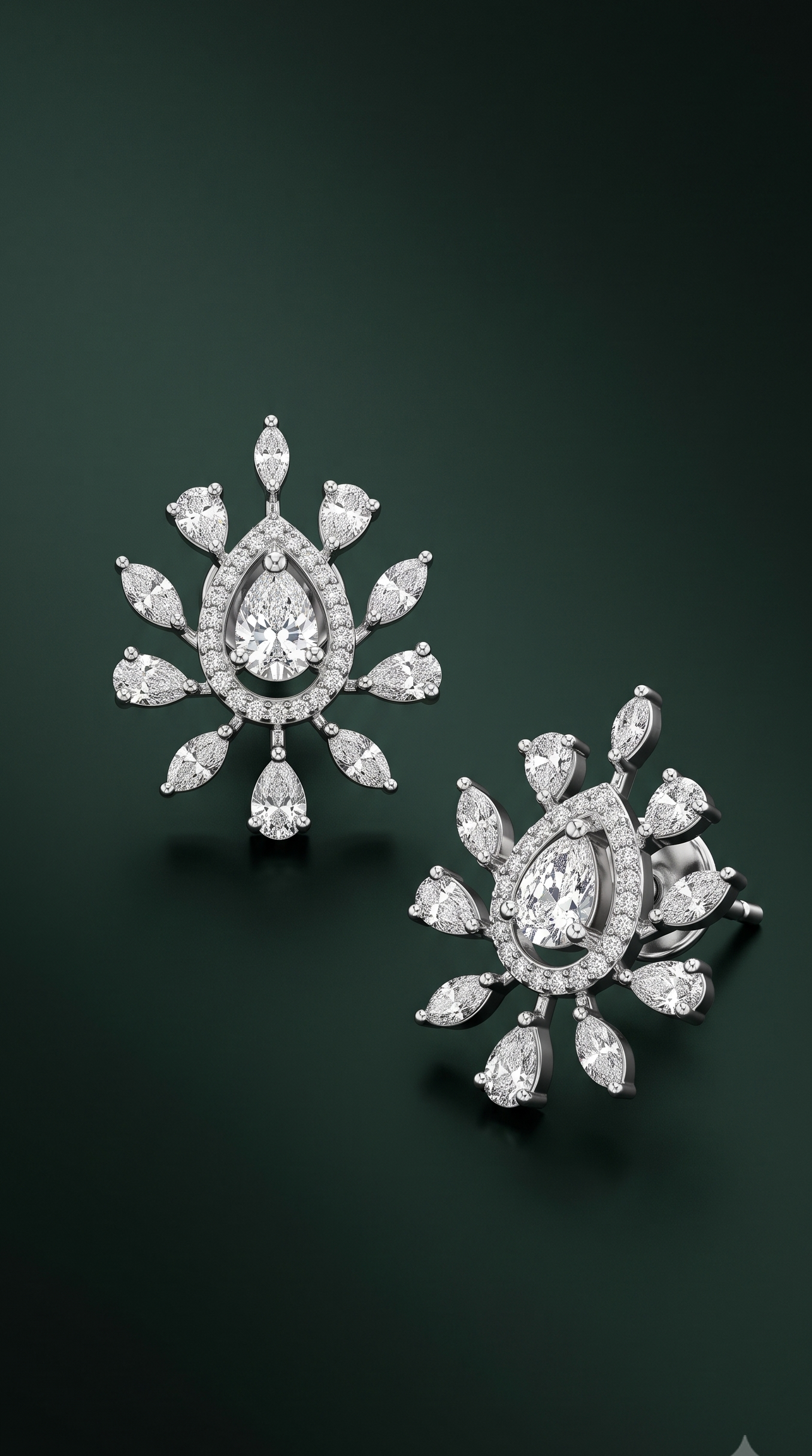 Pure Silver Sunburst Studs