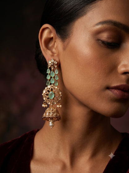 Mint Polki Danglers