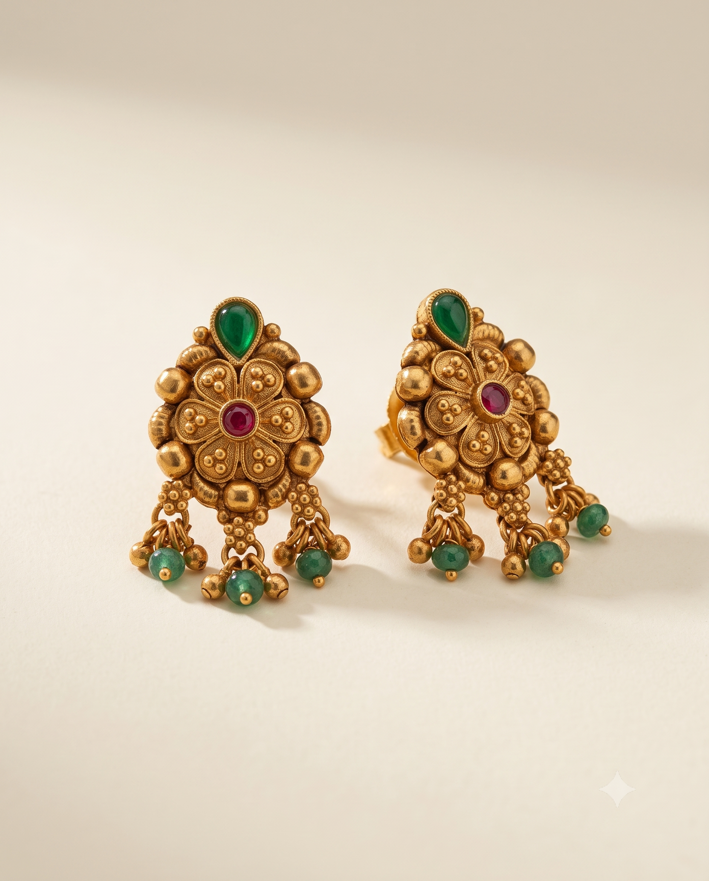 Golden Mayura Necklace Set