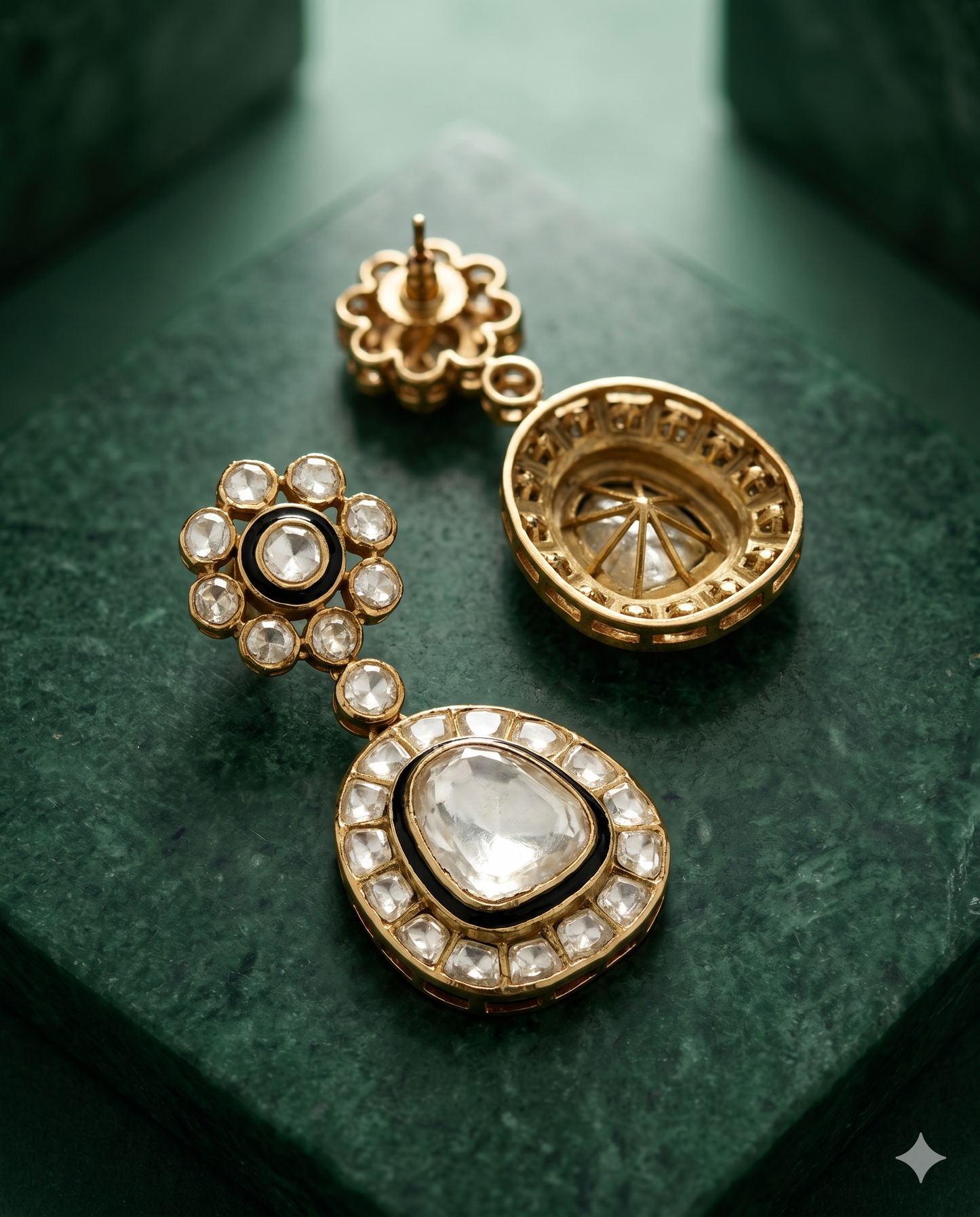 Royal Polki Chandra Earrings
