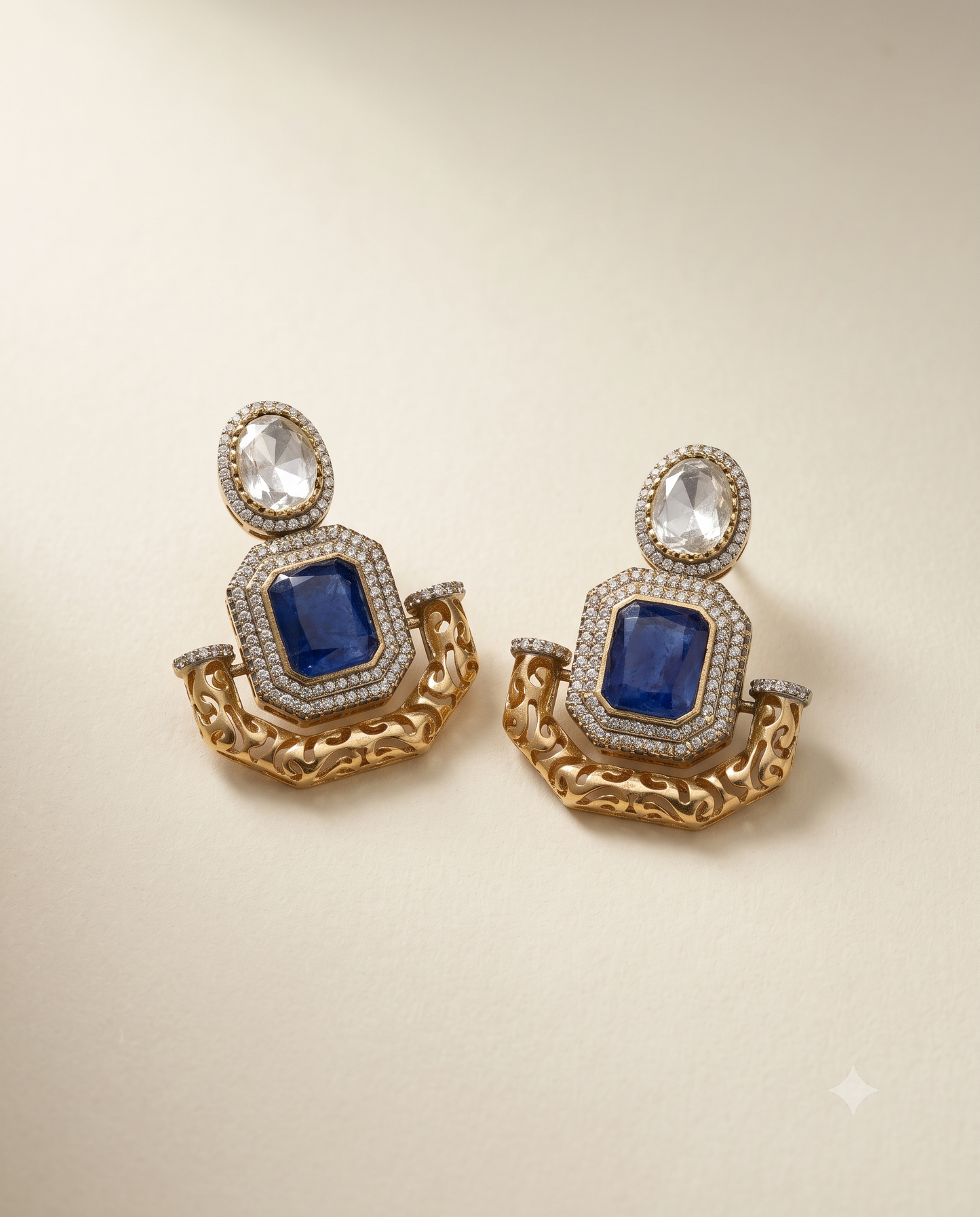 Golden Sapphire Hasli Set