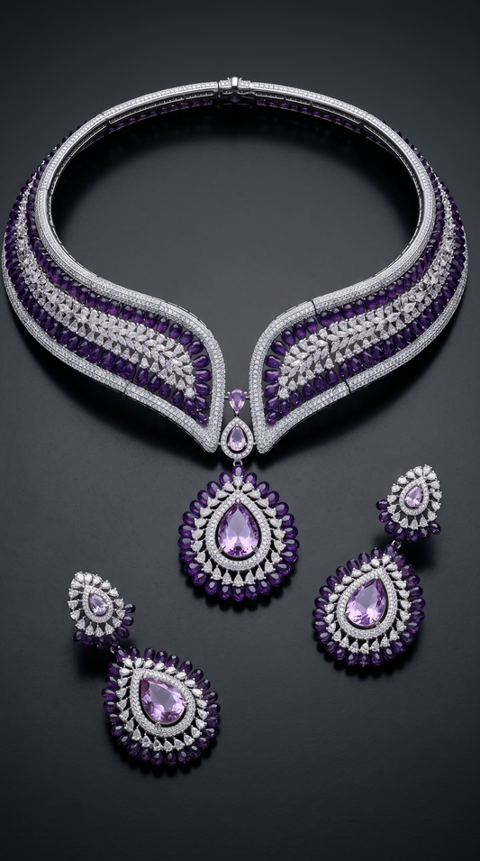 Violet Nocture Necklace Set