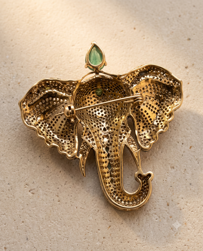 Royal Golden Gajraj Brooch