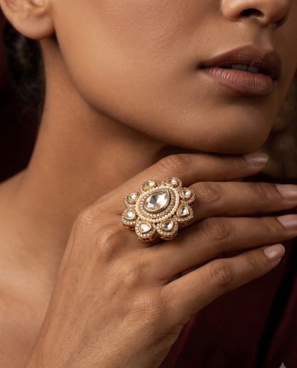 Sunburst Polki Ring