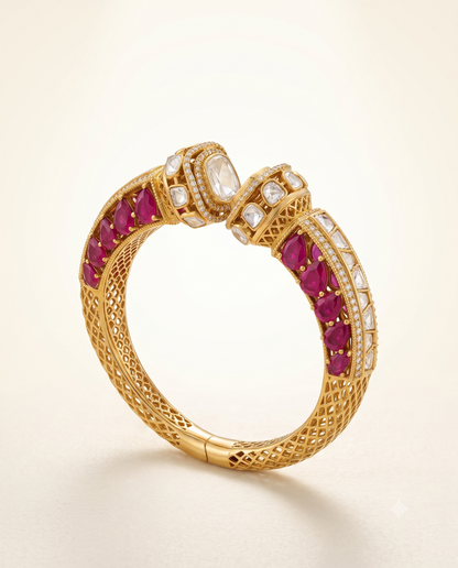 Gulnaar Polki Kada Bracelet