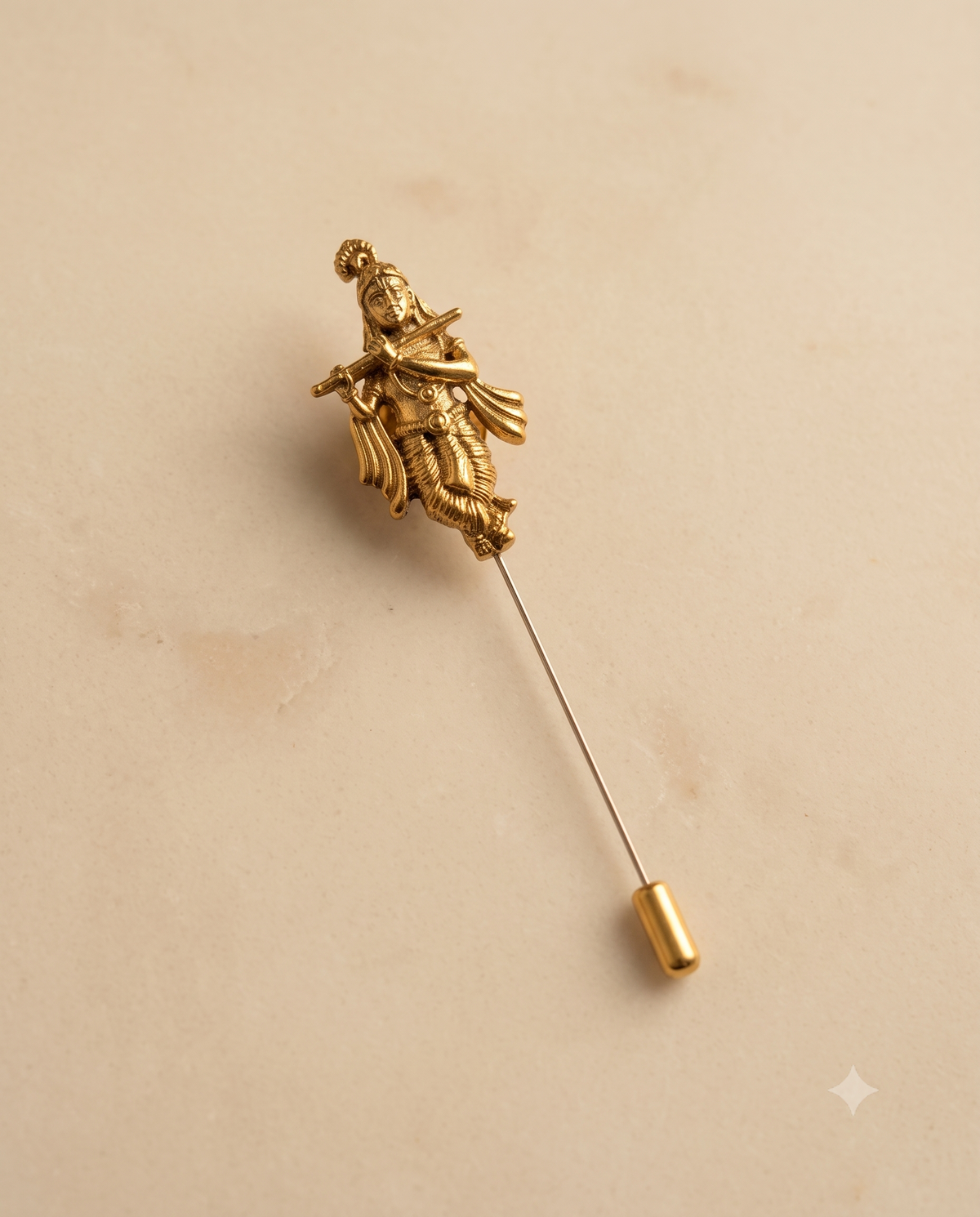 Golden Krishna Lapel Pin