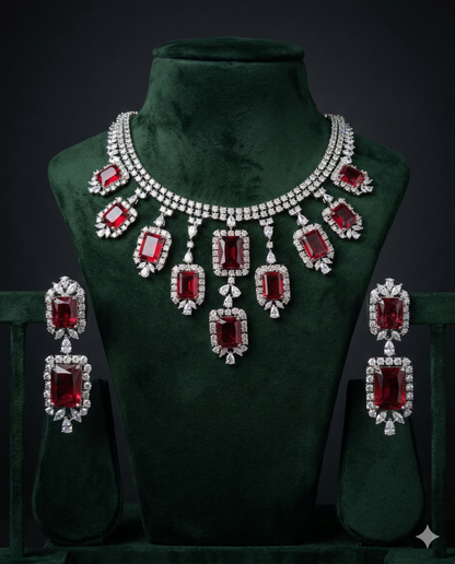 Crimson Gala Necklace Set