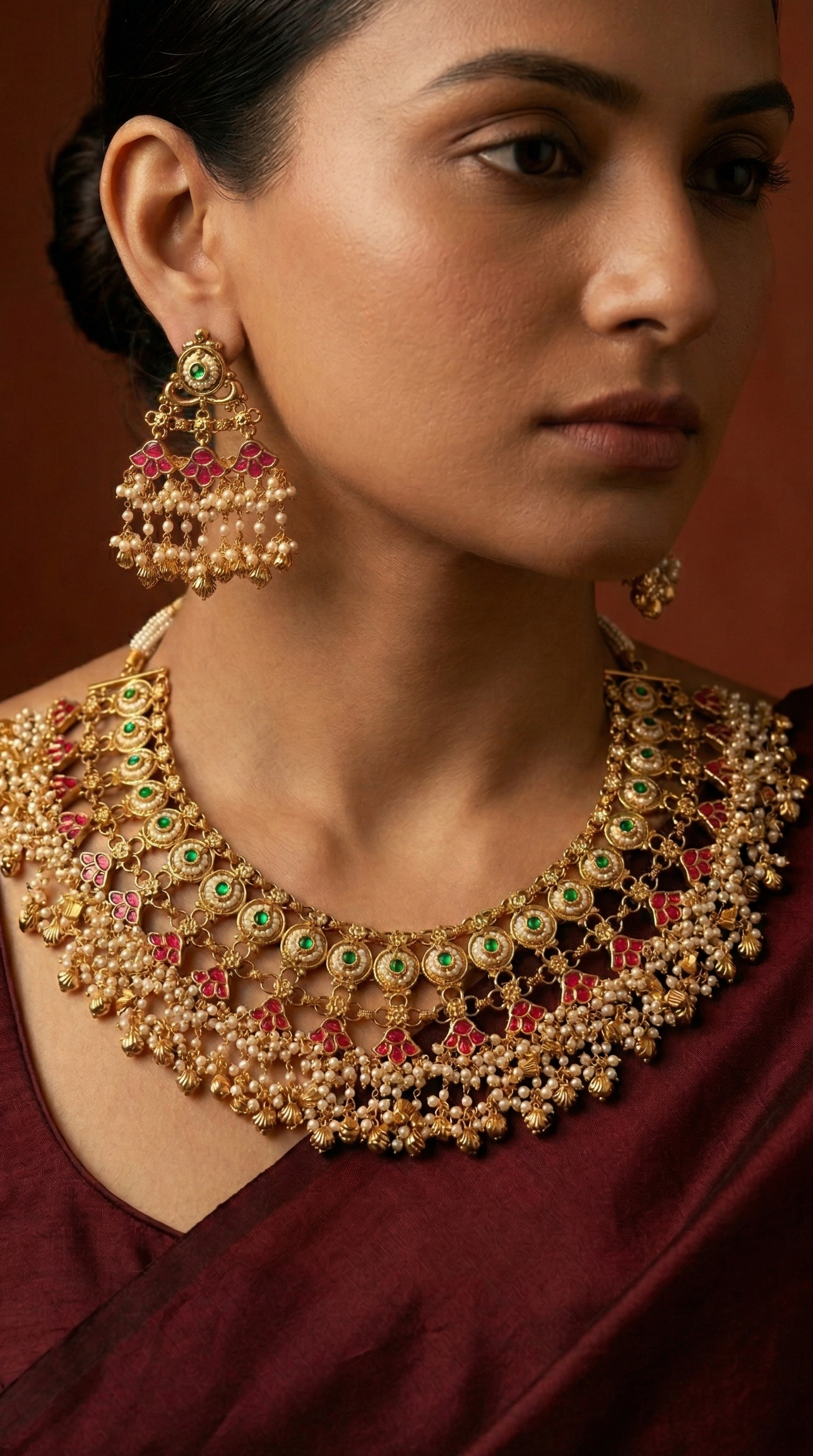 Golden Royal Necklace Set