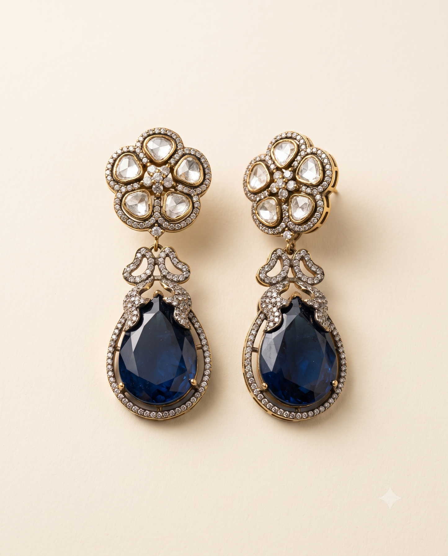 Sapphire Polki Drops