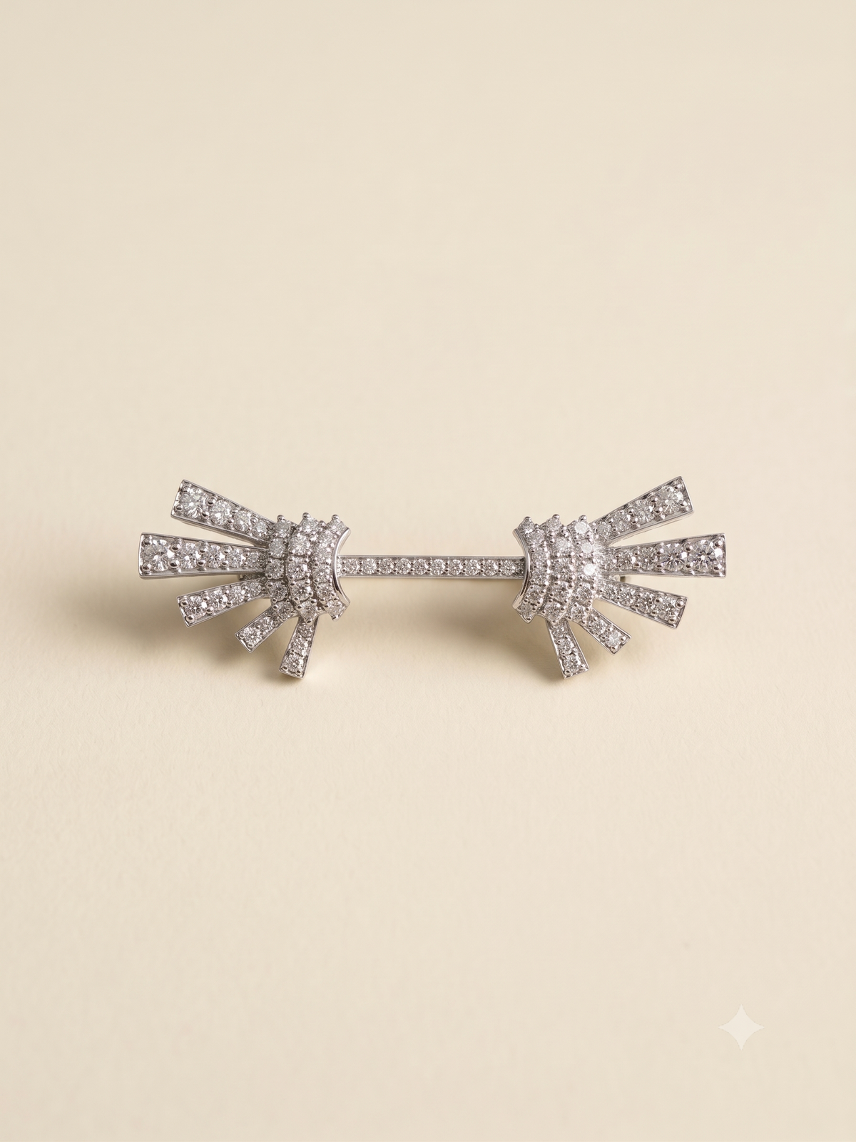 Pure Silver Twin Flare Brooch