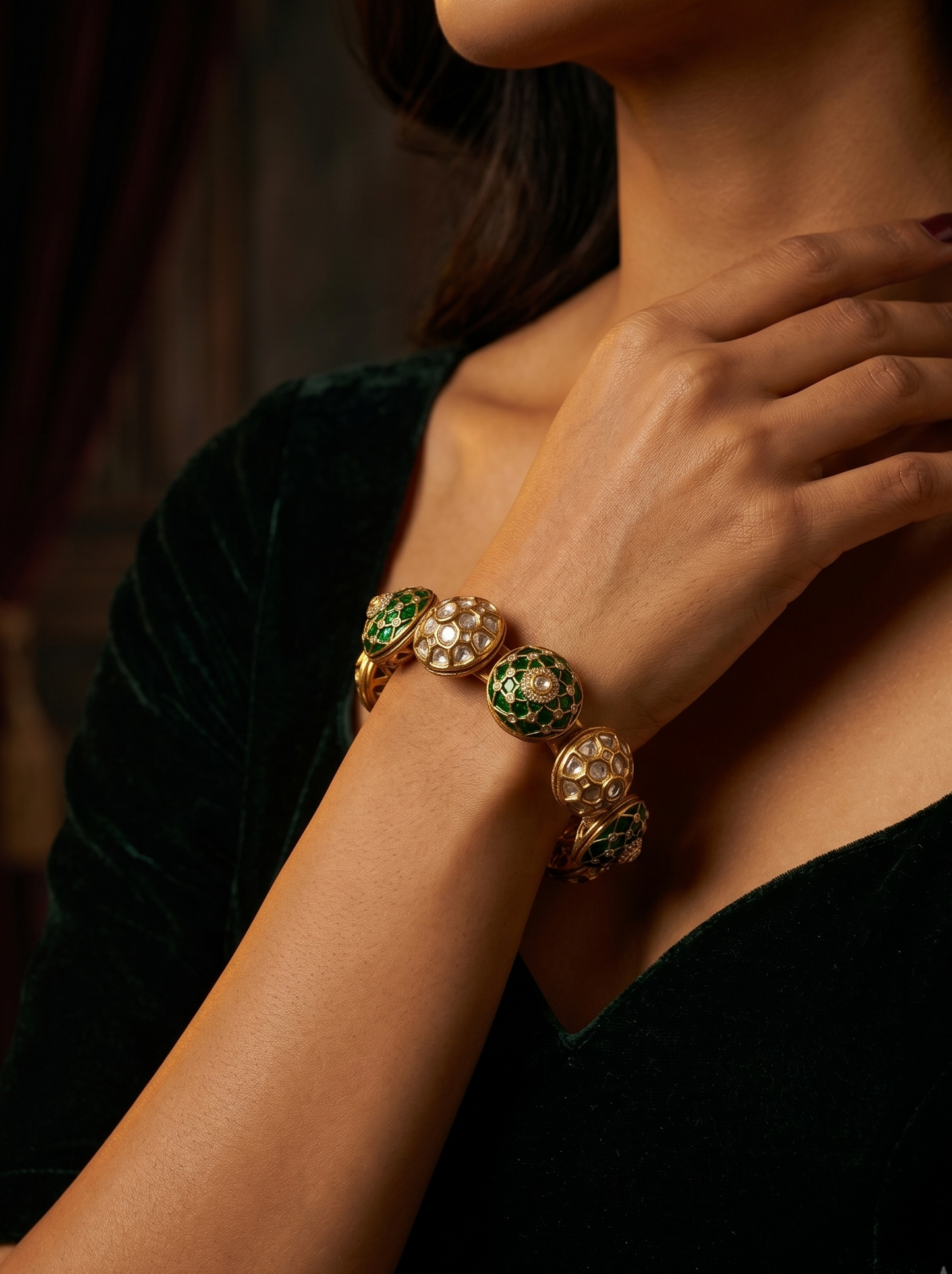 Emerald Dome Bracelet